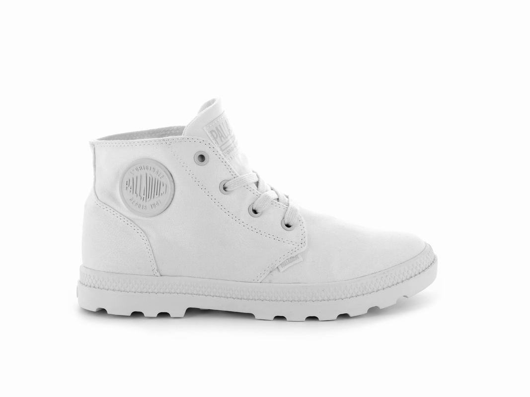 Palladium Pampa Free Canvas Women's Boots White (JKED17465)